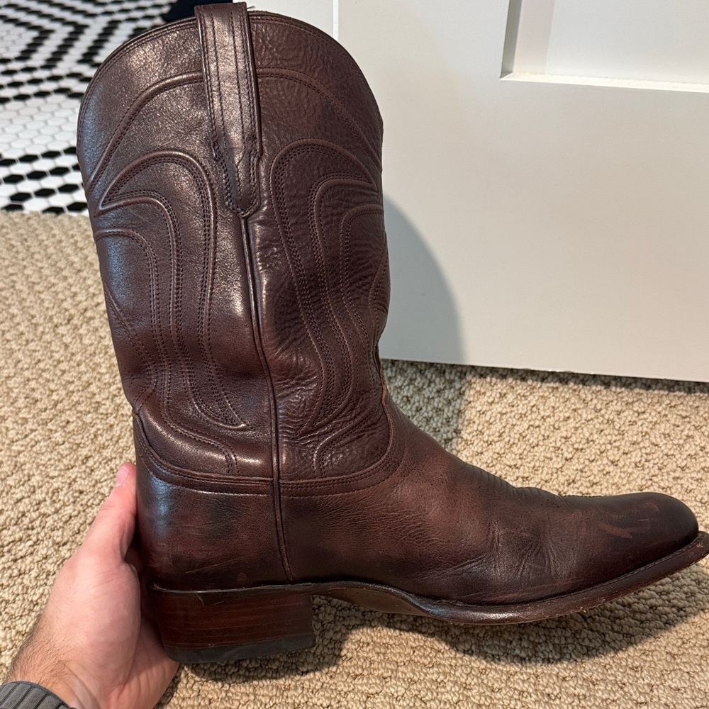 Tecovas men’s Dark Brown Cartwright Boots 12 wide - Picture 8 of 9